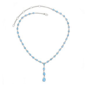 Gargantilla plata 925 Larimar gapl-014