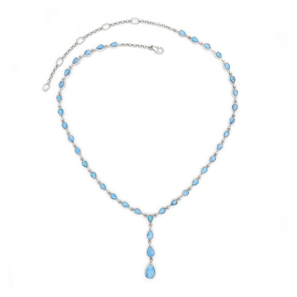Gargantilla plata 925 Larimar gapl-014