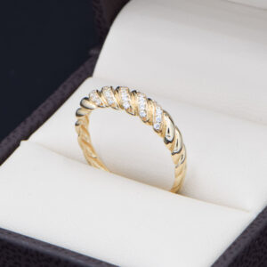 Anillo Oro 14k Zirconias Joyeria Alahas ANO-234