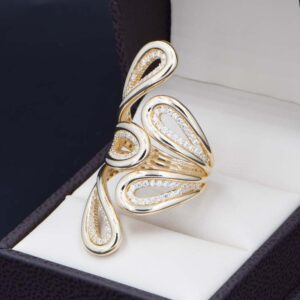 Anillo Oro 14k Zirconias Joyeria Alahas ANO-238