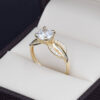 Anillo compromiso Oro 14k zirconias Joyeria Alahas Soloz-404