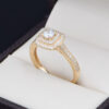 Anillo compromiso Oro 14k zirconias Joyeria Alahas Soloz-412