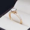 Anillo compromiso Oro 14k zirconias Joyeria Alahas Soloz-413