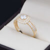 Anillo compromiso Oro 14k zirconias Joyeria Alahas Soloz-418