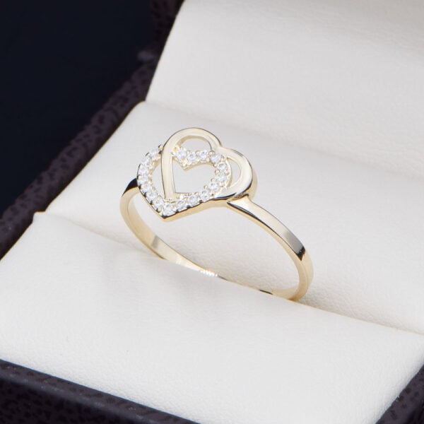 Anillo promesa Oro 14k Zirconias Joyeria Alahas ANO-217