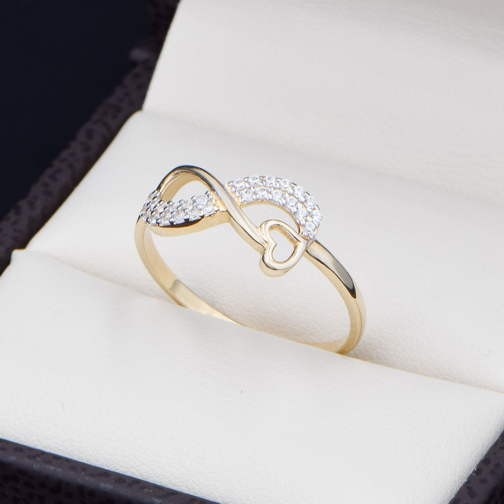 Anillo promesa Oro 14k Zirconias Joyeria Alahas ANO-218