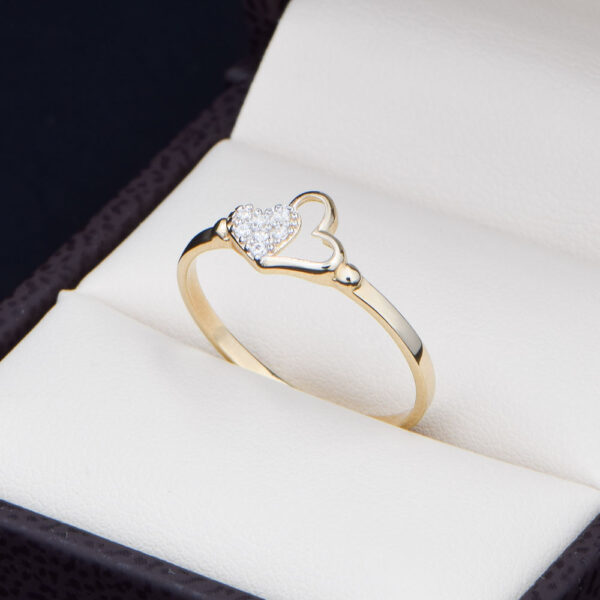 Anillo promesa Oro 14k Zirconias Joyeria Alahas ANO-221