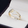 Anillo promesa Oro 14k Zirconias Joyeria Alahas ANO-222