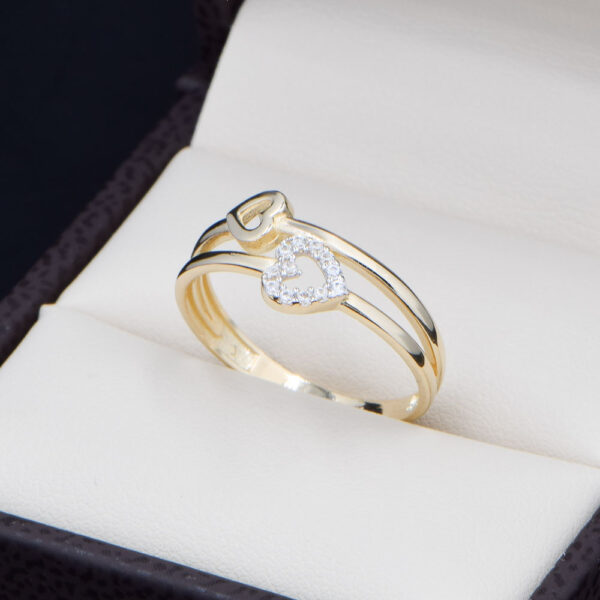 Anillo promesa Oro 14k Zirconias Joyeria Alahas ANO-222