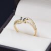 Anillo promesa Oro 14k Zirconias Joyeria Alahas ANO-231