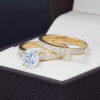 Duo de boda Oro 14k Zirconias Joyeria Alahas DO-185
