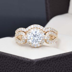 Duo de boda Oro 14k Zirconias Joyeria Alahas DO-186