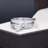 Duo de boda Plata 925 Zirconias Joyeria Alahas ABPD-038