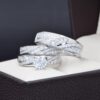 Trio de boda Plata 925 zirconias Joyeria Alahas ABPT-049