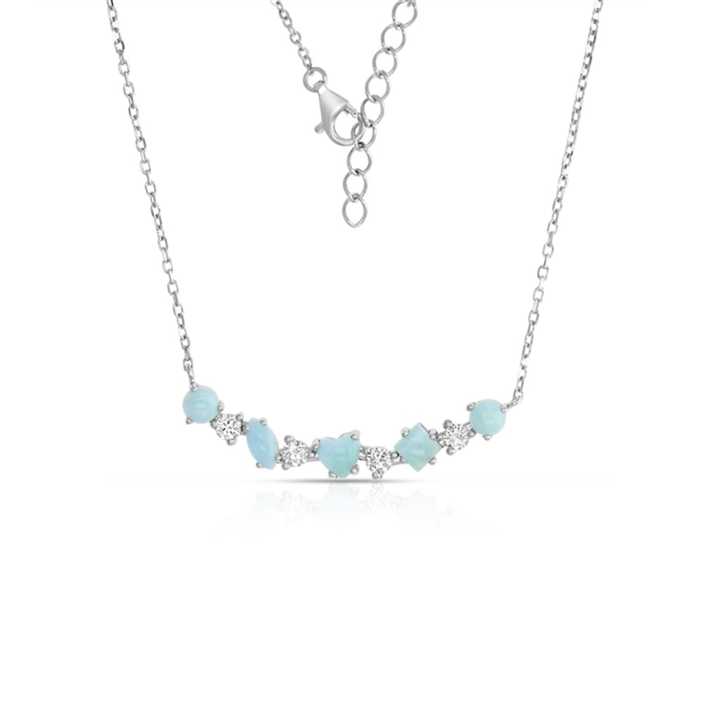 Gargantilla plata 925 Larimar gapl-003