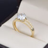 Anillo Compromiso Oro 14k Zirconias Joyeria Alahas SOLOZ-433