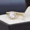 Duo de boda Oro 14k Zirconias Joyeria Alahas DO-191