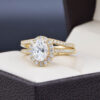 Duo de boda Oro 14k Zirconias Joyeria Alahas DO-193