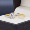 Duo de boda Oro 14k Zirconias Joyeria Alahas DO-196