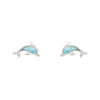 Aretes Plata 925 y Larimar Joyeria Alahas DORP-083