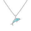 Cadena con dije Plata 925 Larimar Joyeria Alahas CDPM-135