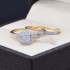 Duo de boda Oro 14k Diamantes Joyeria Alahas DDIAM-099