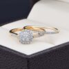 Duo de boda Oro 14k Diamantes Joyeria Alahas DDIAM-103