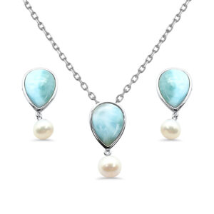 Set en plata 925 con Larimar Alahas SPL-002