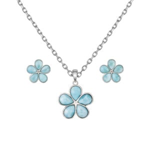 Set en plata 925 con Larimar Alahas SPL-004