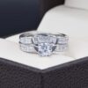 Duo de boda Plata 925 Zirconias Joyeria Alahas ABPD-043