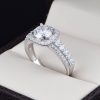 Anillo compromiso Plata 925 Zirconias Joyeria Alahas ABPS-064