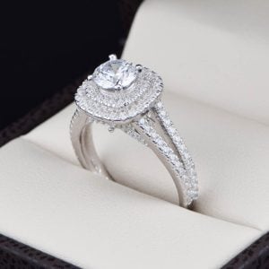 Anillo compromiso Plata 925 Zirconias Joyeria Alahas ABPS-065