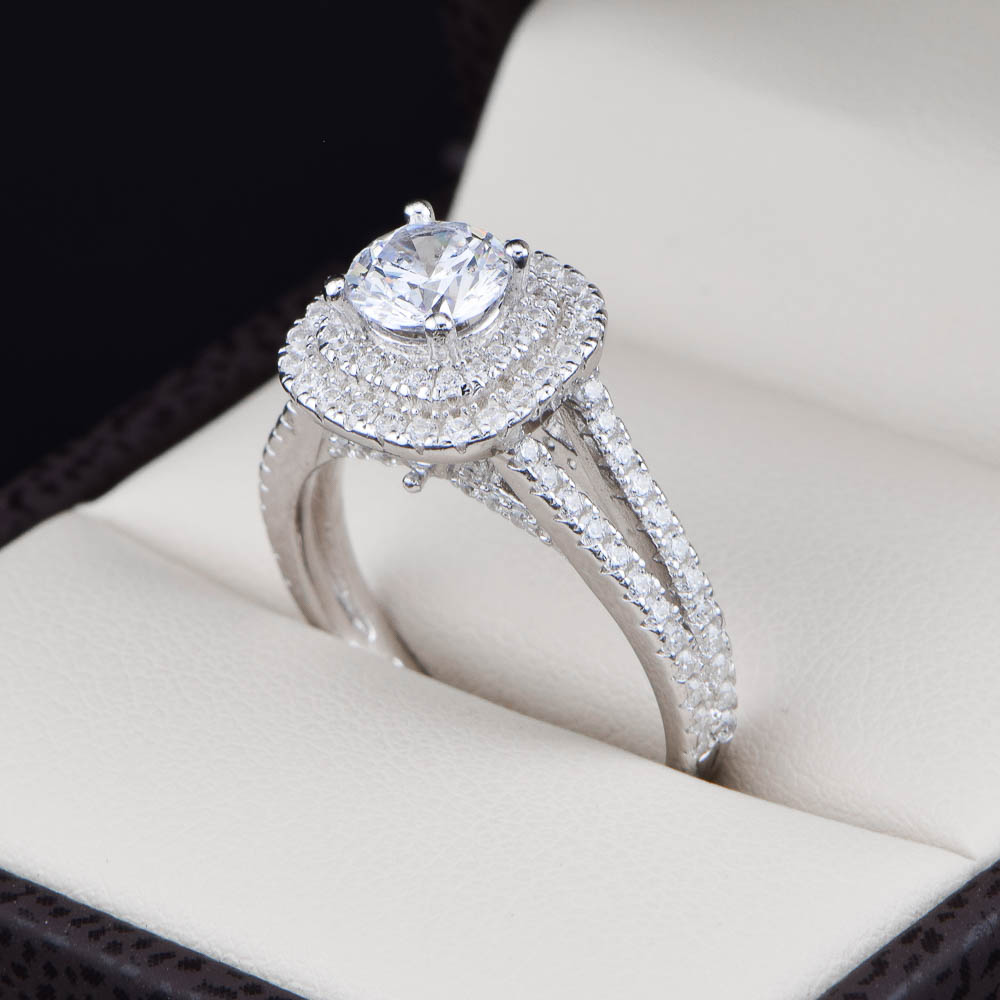 Anillo compromiso Plata 925 Zirconias Joyeria Alahas ABPS-065