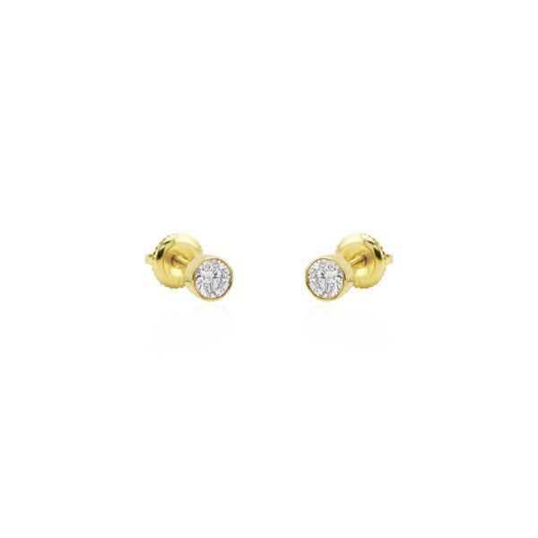 Dormilona en oro 14k con diamantes