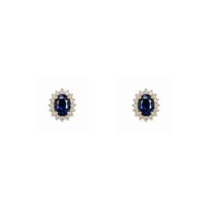 Dormilona en Oro 14k con Zaifro y Diamantes