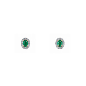 Dormilona en Oro 14k con Esmeralda y Diamantes