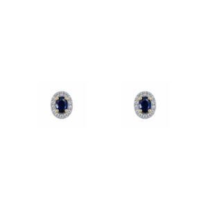 Dormilona en Oro 14k con Zafiro y Diamantes
