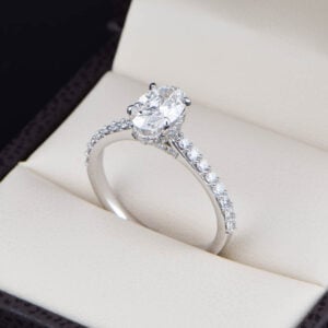 Anillo de compromiso oro 14k con diamante de laboratorio SDIAMLAB-005