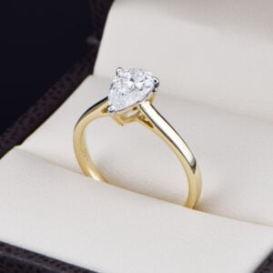 Anillo de compromiso oro 14k con diamante de laboratorio SDIAMLAB-001