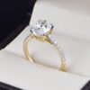 Anillo de compromiso oro 14k con diamante de laboratorio SDIAMLAB-002
