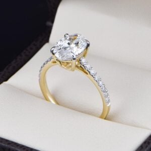 Anillo de compromiso oro 14k con diamante de laboratorio SDIAMLAB-002