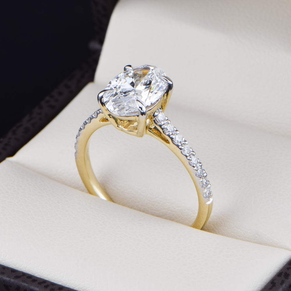 Anillo de compromiso oro 14k con diamante de laboratorio SDIAMLAB-002