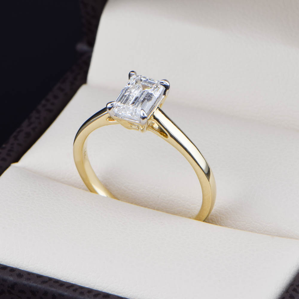 Anillo de compromiso oro 14k con diamante de laboratorio SDIAMLAB-003