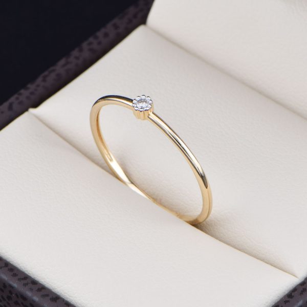 Anillo de promesa oro 14k diamantes AND-001