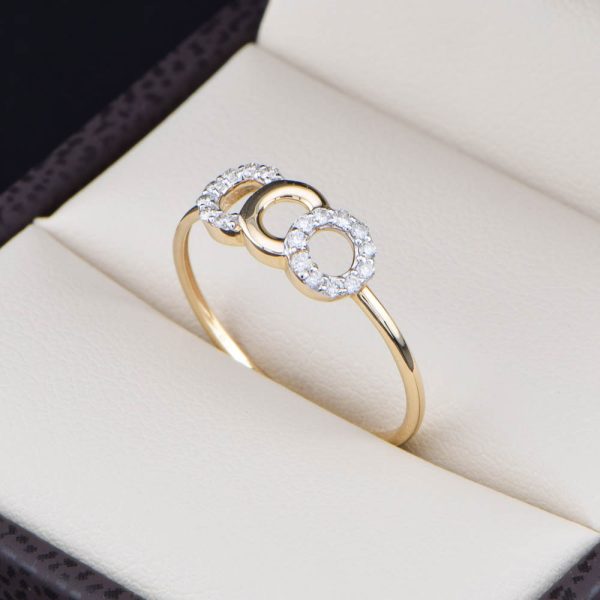 Anillo de promesa oro 14k diamantes AND-005