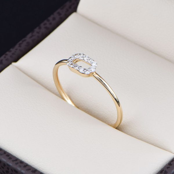 Anillo de promesa oro 14k diamantes AND-006