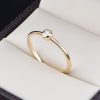 Anillo de promesa oro 14k diamantes AND-007