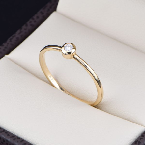 Anillo de promesa oro 14k diamantes AND-007