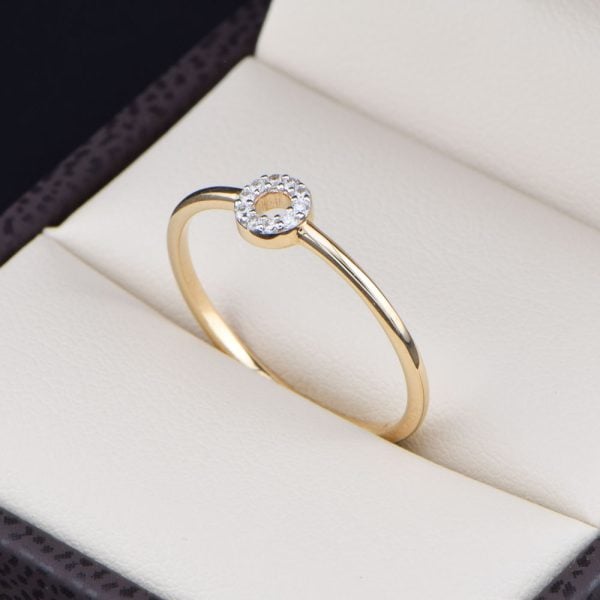 Anillo de promesa oro 14k diamantes AND-008