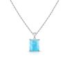 Cadena con dije Larimar Plata 925 Joyeria Alahas CDPM-139